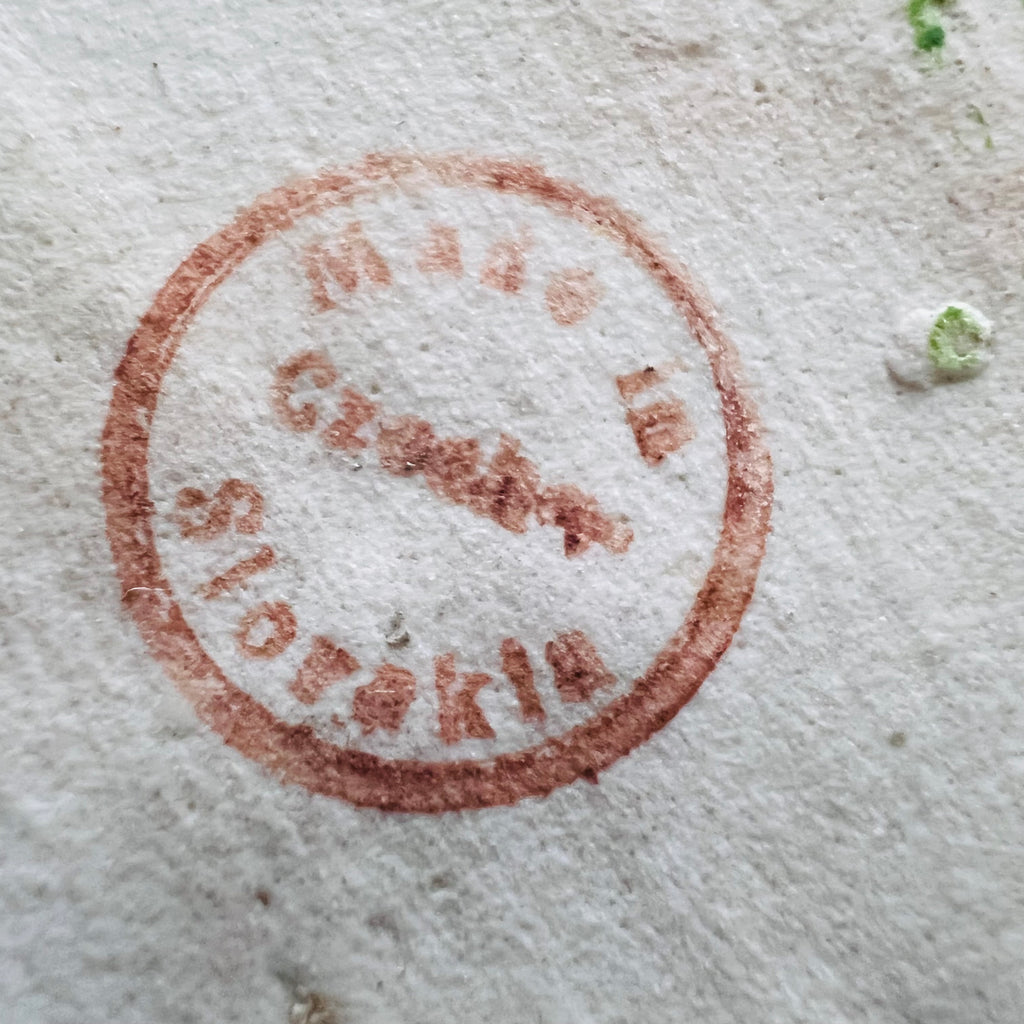 Vintage Czechoslovakia Parrot Perched on a (3) Hole Tree Trunk Vase