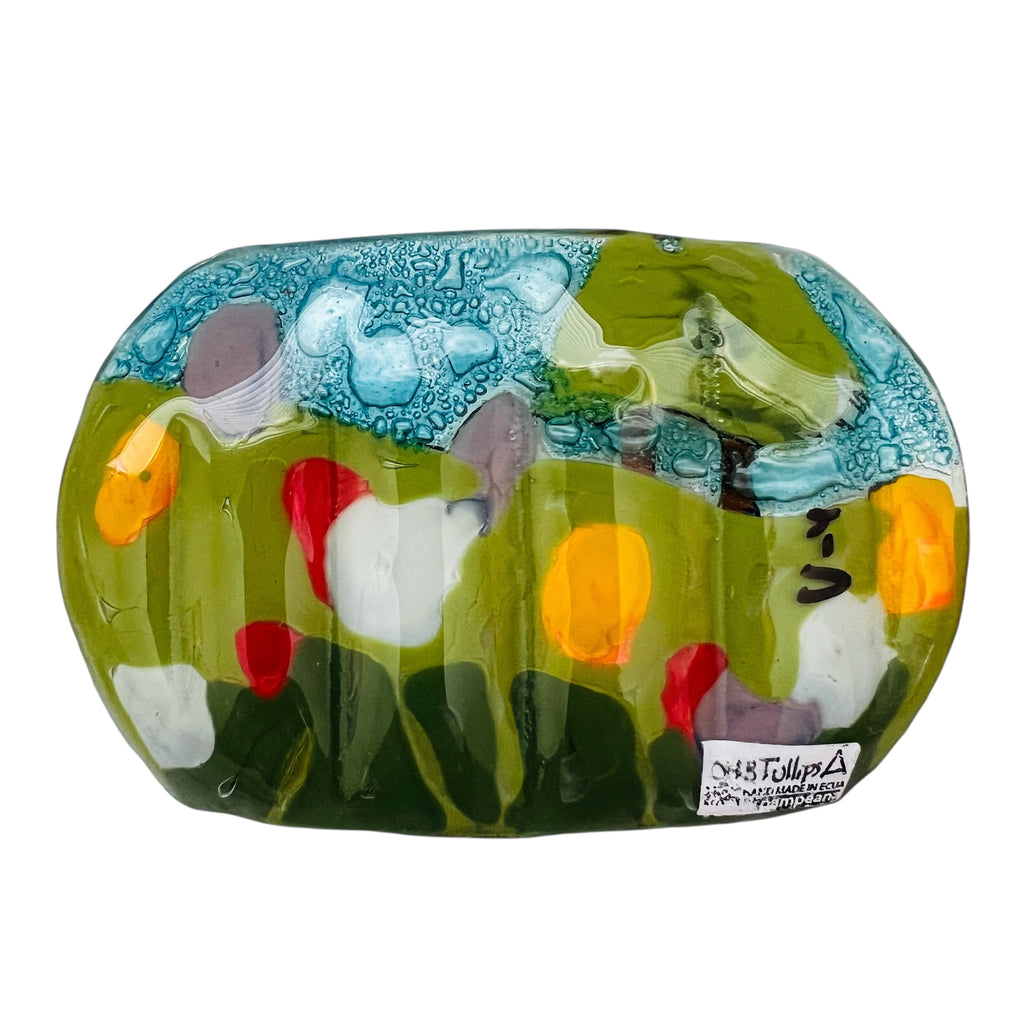 Tulips Fused Glass Soap Dish