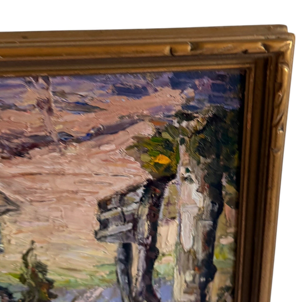 Original Landscape Oil Painting in Gold Frame by artist Virgina Wolley