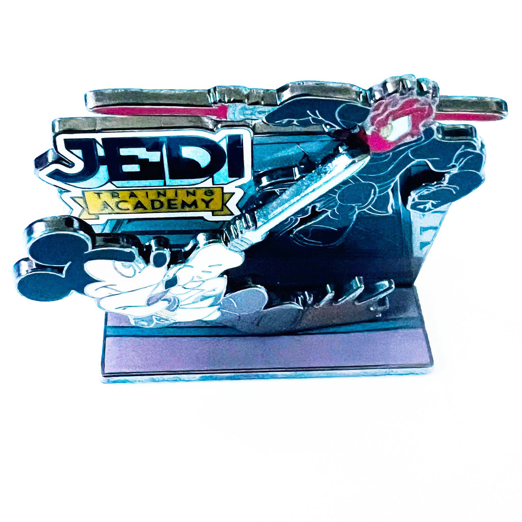 Disney DLR Mickey's Pin Odyssey Jedi Mickey vs Darth Diorama Pin