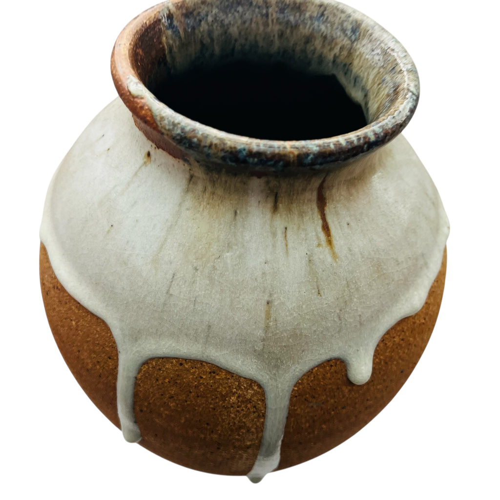 Studio Pottery Drip Glaze Vase