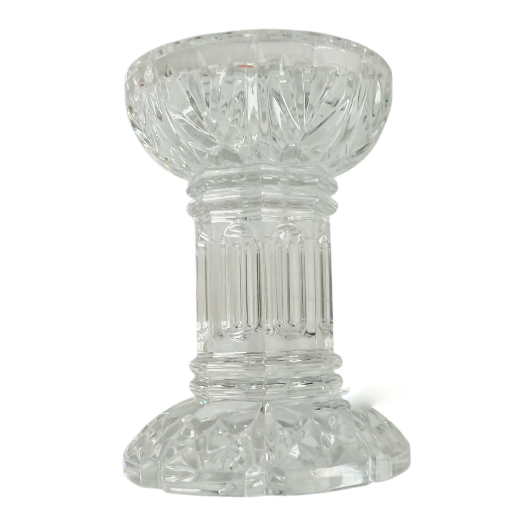 Waterford Crystal Glass Bethany Pillar Candle Stand Holder