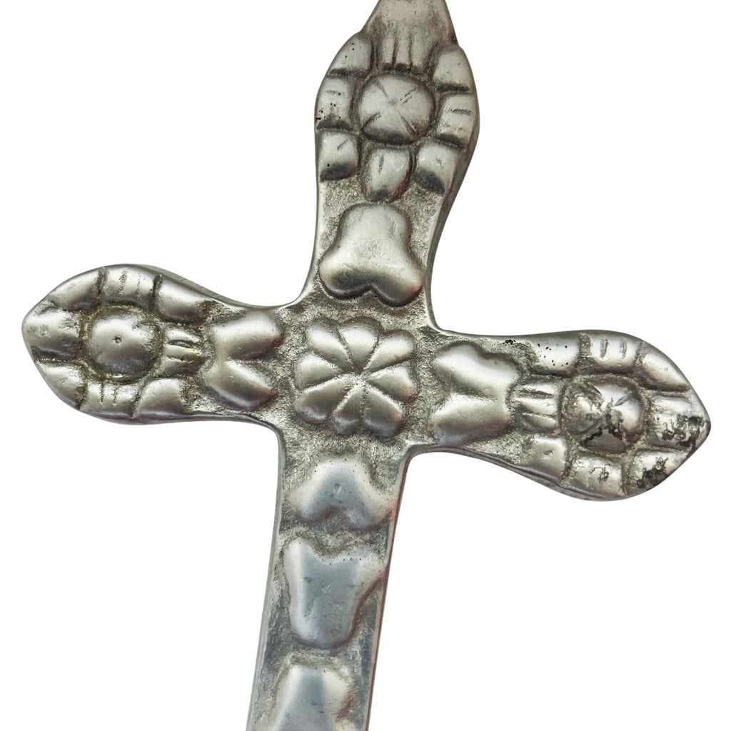 Deliverance Polished Orante Silver Hand Held Cross