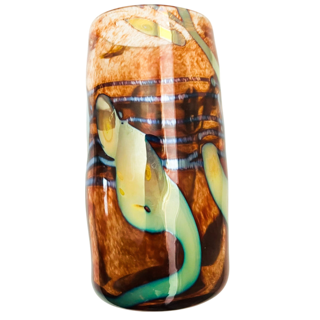 Vintage Mdina Mottled 1995 Signed Studio Art Glass