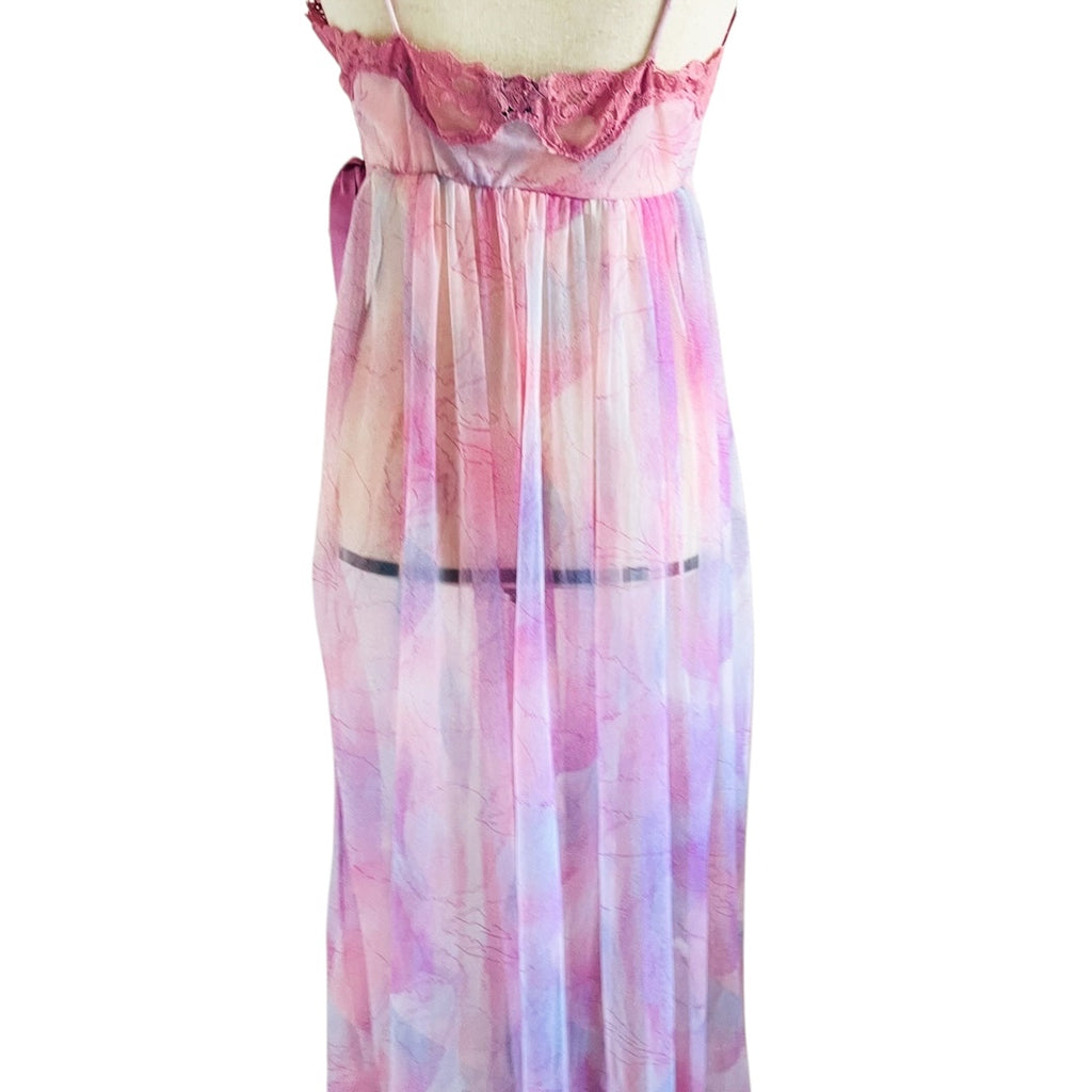 Vintage Lily of France by Rosa Puleo-Szule Sheer Nightgown & Robe Peignoir Set