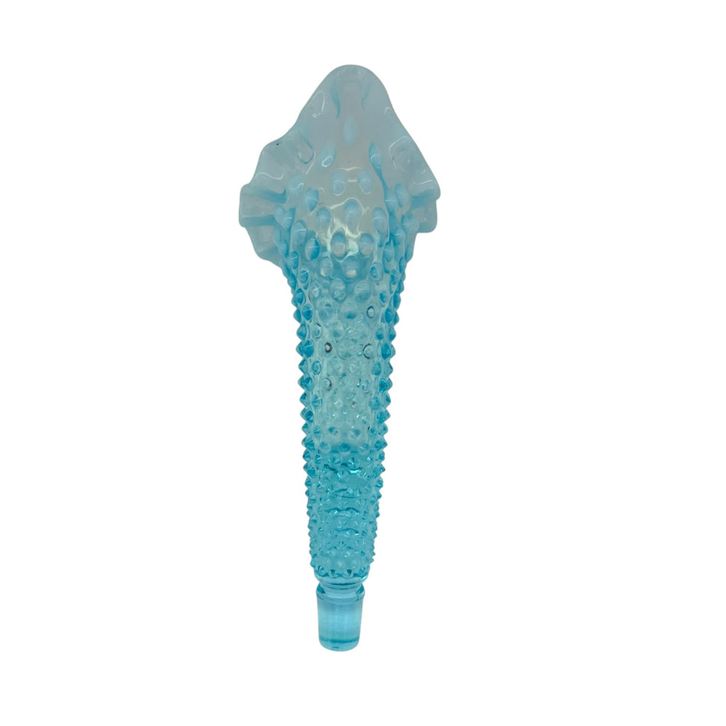 Vintage Fenton Hobnail Blue Opalescent Glass Epergne Horn