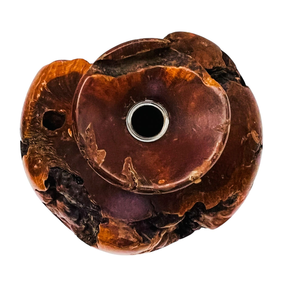 Vintage Mid Century Burl Wood Rustic Bud Vase