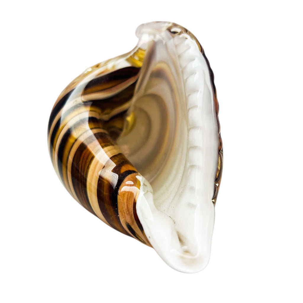 Art Glass Conch Shell Sculpture Paperweight