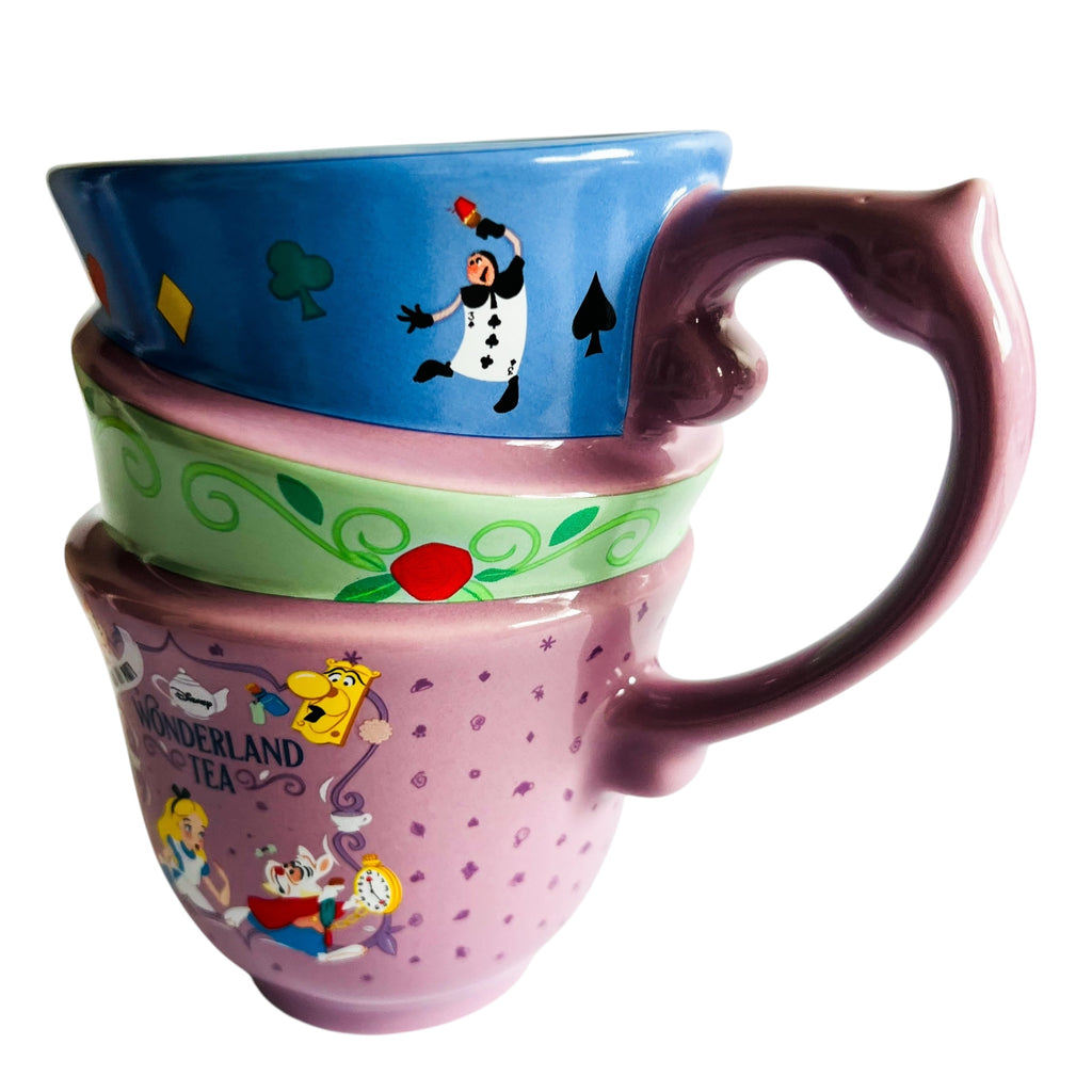 Disney Parks Alice in Wonderland Mad Tea Party Triple Stackable Mug