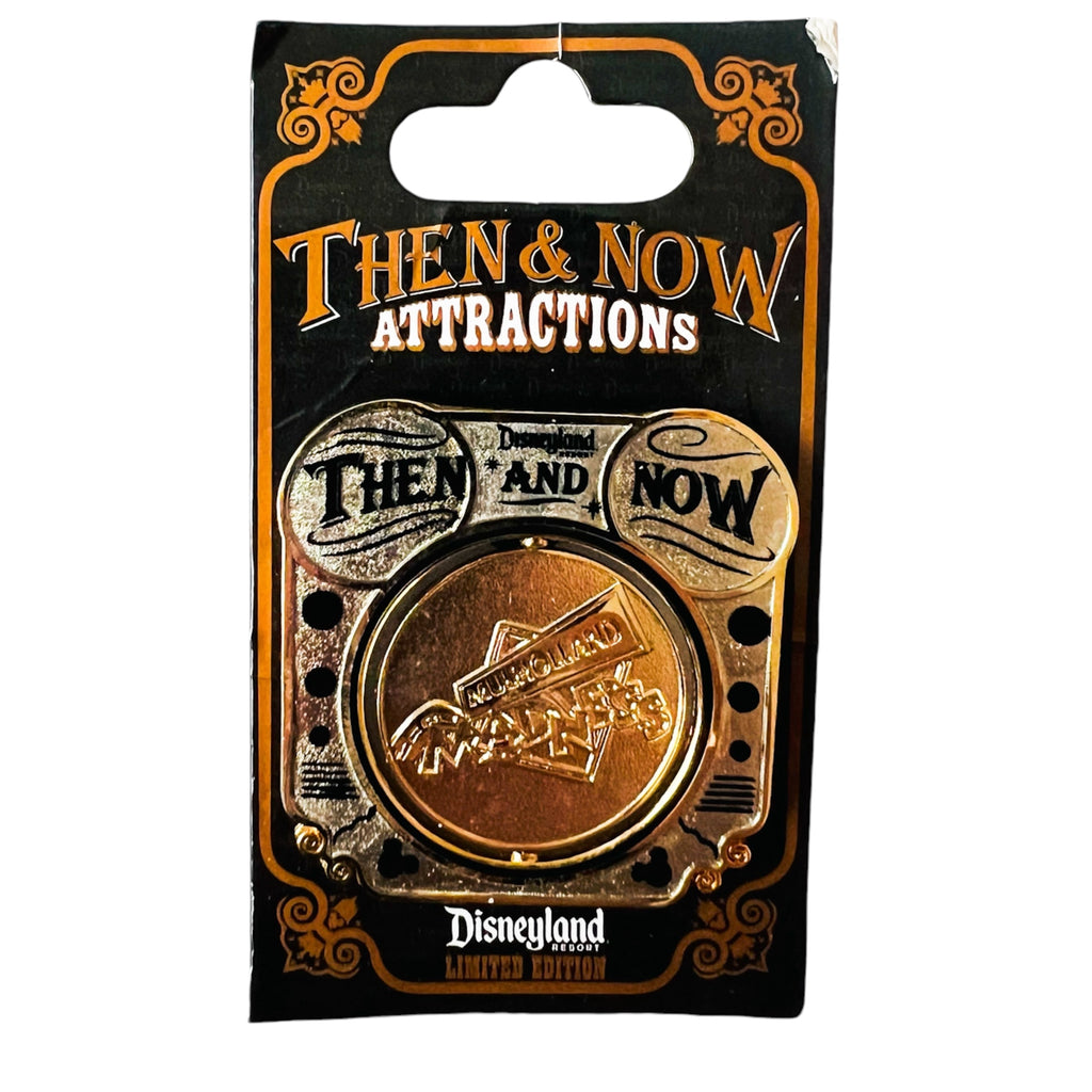 Disney DLR Then and Now Mulholland Madness to Goofy's Sky School Attraction LE 1000 Pin