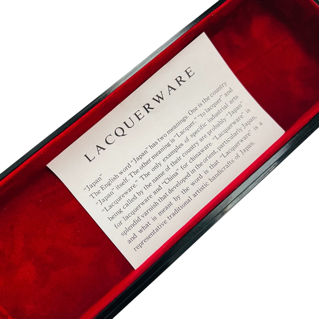 Vintage Japanese Lacquerware Red Lining Box