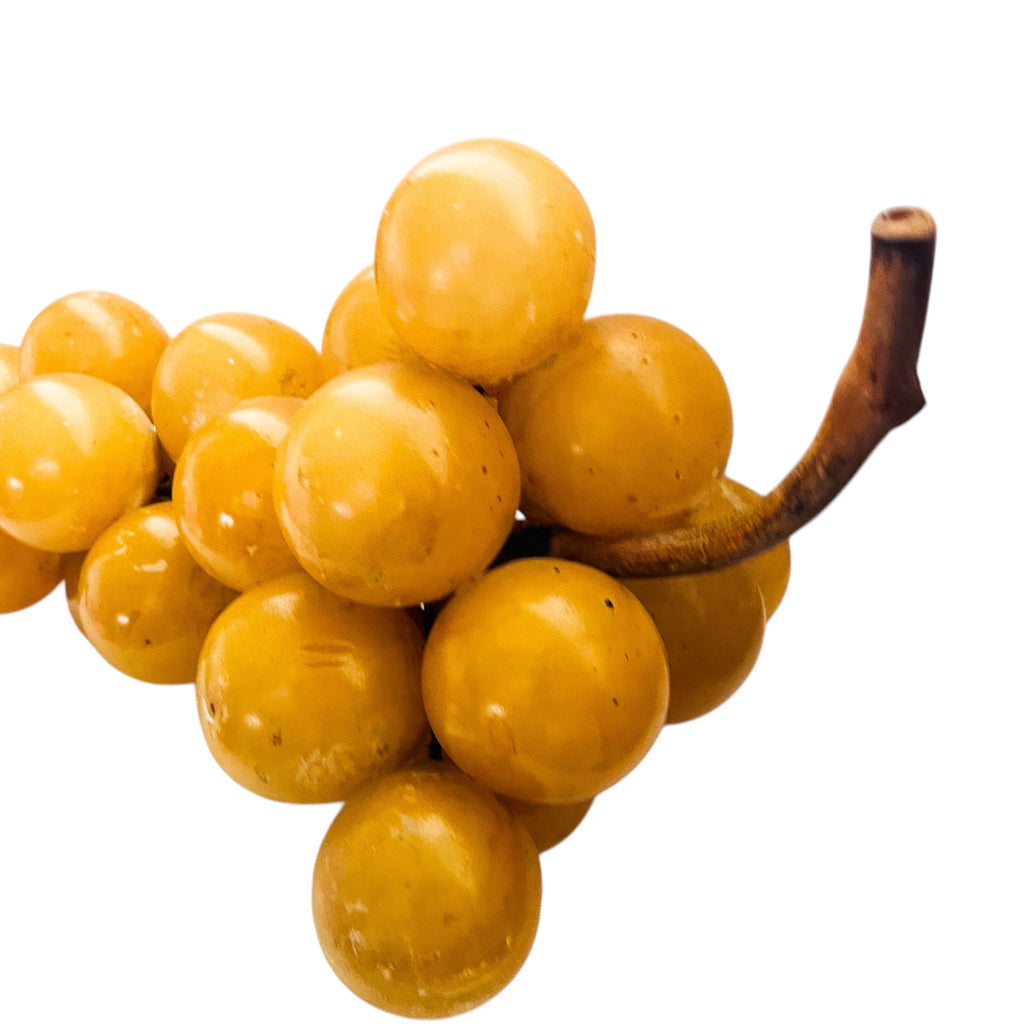 Vintage Mid Century Alabaster Stone Grape Cluster