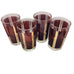 Vintage Libbey Brown Wood Grain Gold Stripe Drinking Glasses Set Of 4