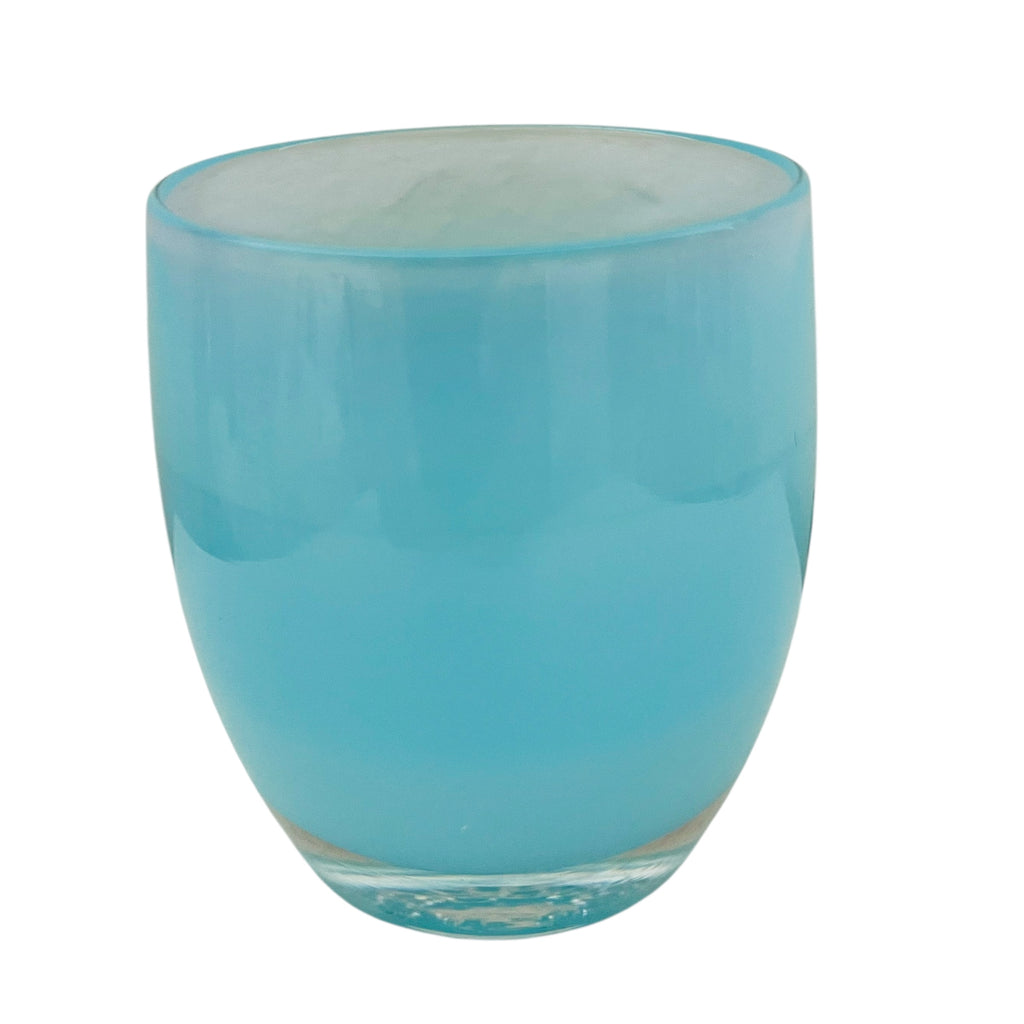 Glassybaby Aqua Blue Votive Glass Candle Holder