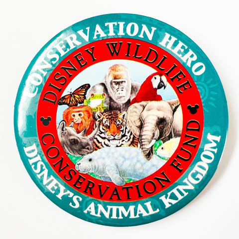 Disney Wildlife Conservation Fund Blue Jungle Animal Kingdom Pinback Button