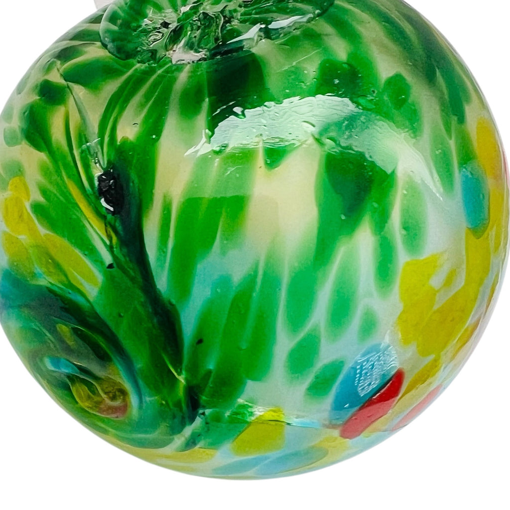 Studio Art Glass Spiral Swirl Design Christmas Holiday Ornament