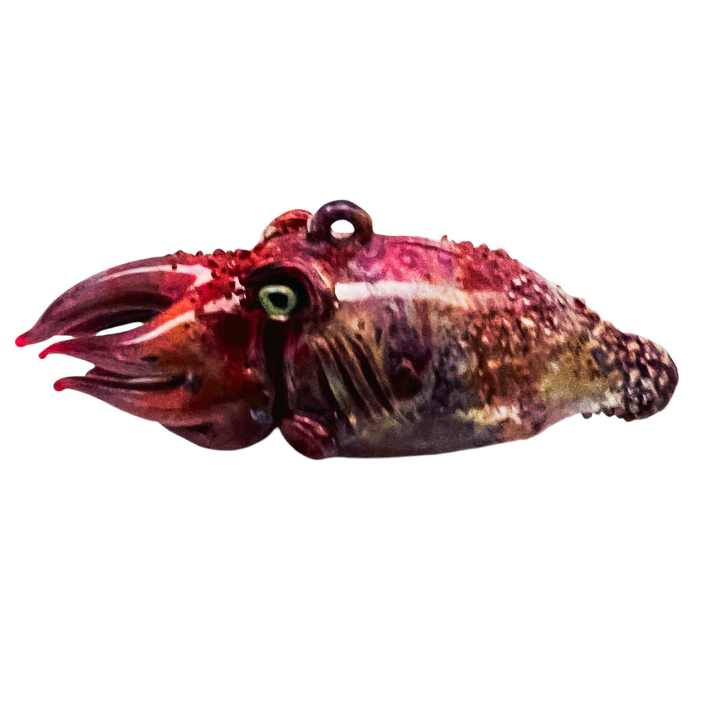 Squid Hand Blown Art Glass Pended Figurine