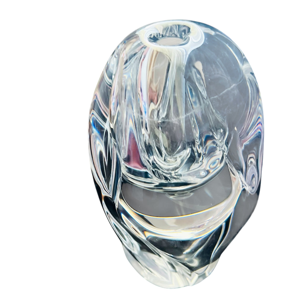 Sklo Lugano Lava Hand Blown Art Glass Object Heavy Vase