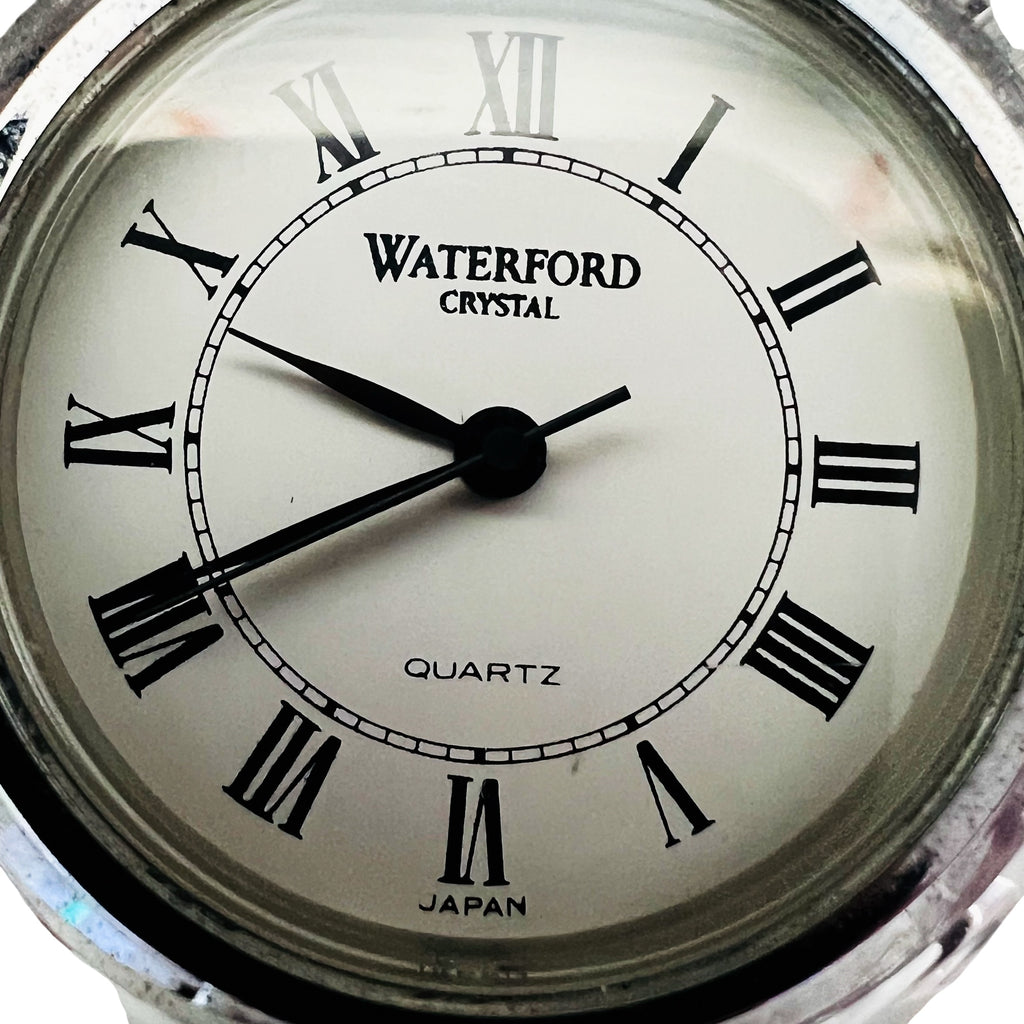 Vintage Waterford Crystal Mantel Desk Clock Made in Japan