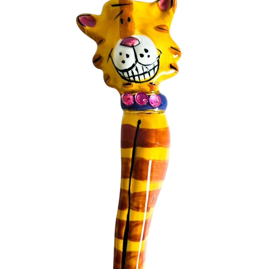 Blue Sky Heather Goldminc Ceramic Kitty Cat Martini Glass