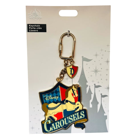 Disney Parks Carousel Horse King Arthur's Carousels Keychain Purse Charm