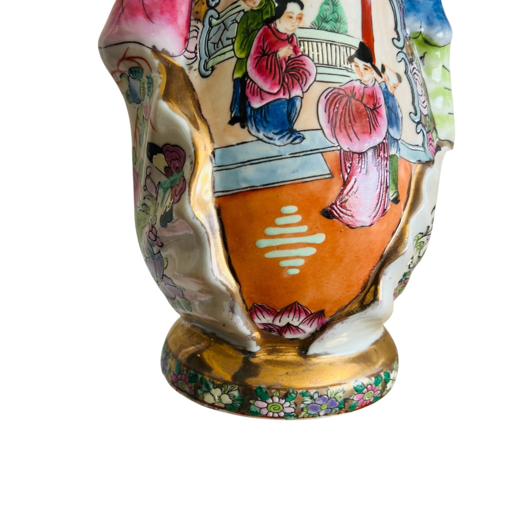 Vintage Famille Rose Porcelain Fertility Chinese Vase