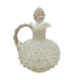 Vintage Fenton Glass Hobnail White Opalescent Clear Handle Cruet