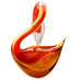 Vintage Murano Art Glass Red & Amber Swan Sculpture