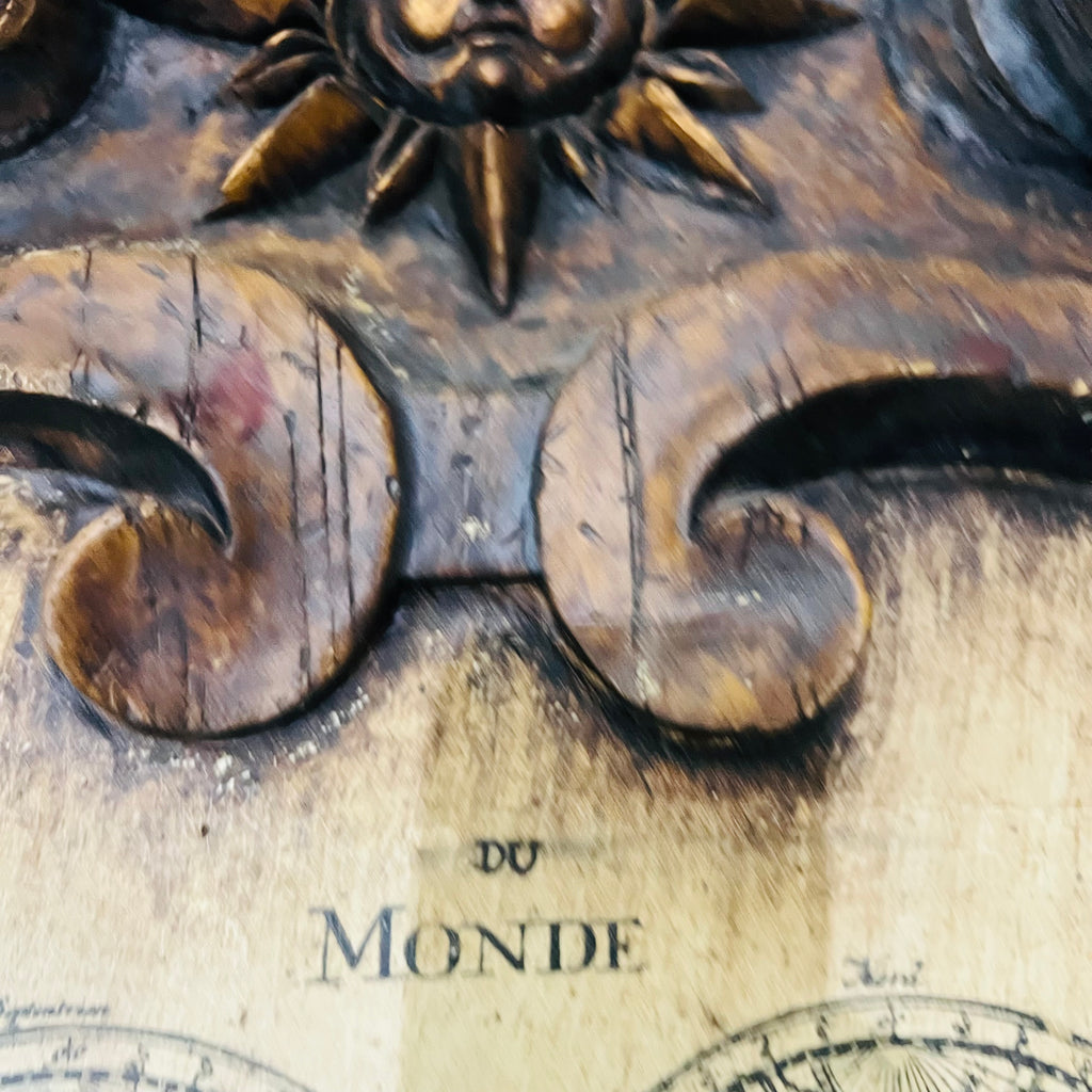 Vintage 1968 VanGuard Studios Du Monde Ornate Globe Wall Hanging
