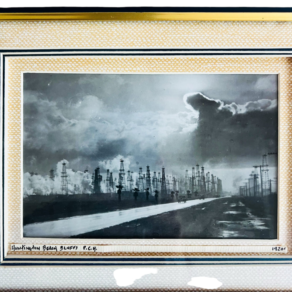 Vintage Bluffs PCH California 1920’s Framed Black & White RPPC