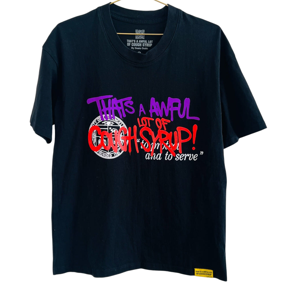 Desto Dubb That's A Awful Lot Of Cough Syrup Men's Black Graphic Print T-Shirt
