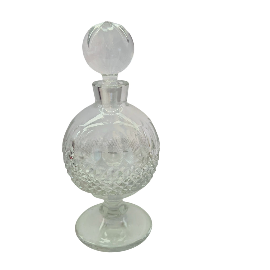 Waterford Crystal Lismore Perfume Bottle with Stopper Pedestal Base
