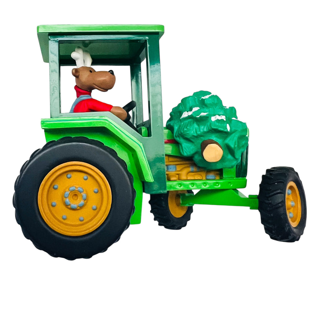 Vintage Hallmark 1996 Tractor Toy with Moose Driver