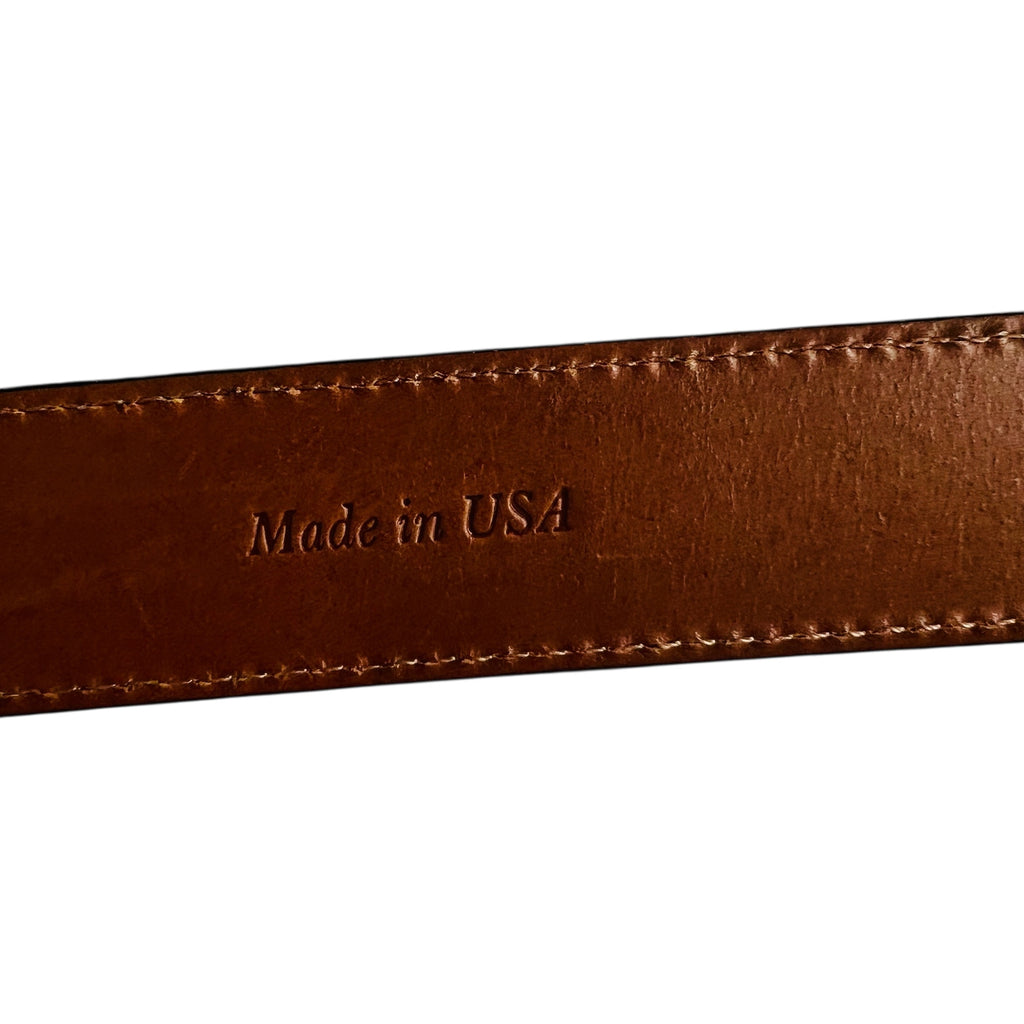 Vintage Lucchese Classic Black Metal Buckle Belt