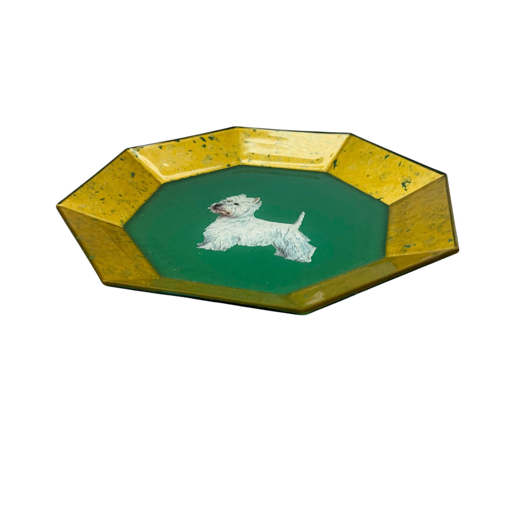 Scully & Scully Reverse Painted French West Highland Terrier Decorative Plate