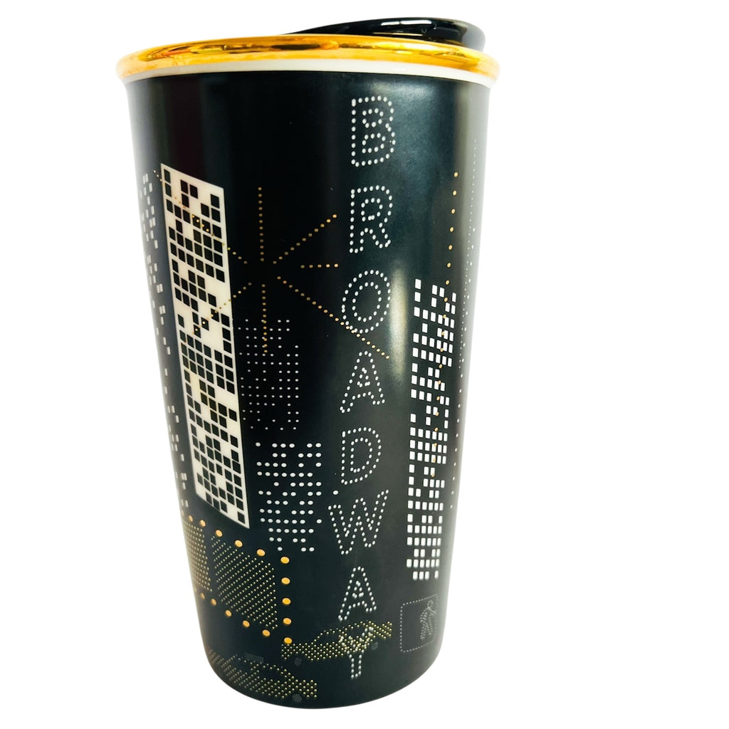 Starbucks Times Square NYC 12oz 2015 Ceramic Tumbler with Lid