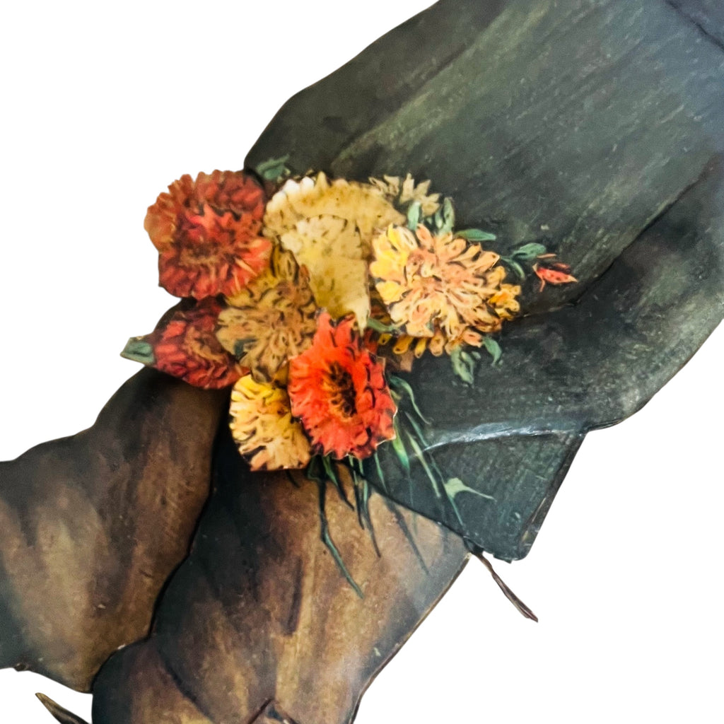 Vintage Boy Girl Oval Plastic Bubble Dome Wall Hangings