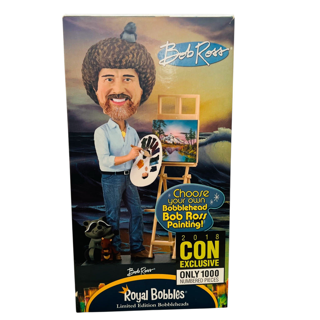 Bob Ross Artist Figurine with Easel Limited Editions Bobble Head