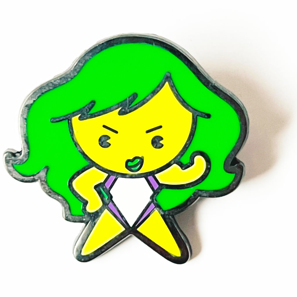 Disney Marvel Avengers She Hulk Kawaii Art Collection Pin