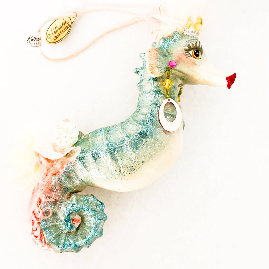 Katherine's Collection Seahorse Kissing Lips Ornament