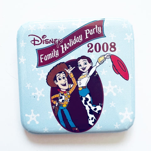 Disney Family Holiday Party Toy Story Woody Jessie Pinback Button