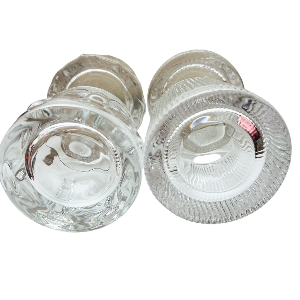 Whiskey Clear Textured Glass Set of Four