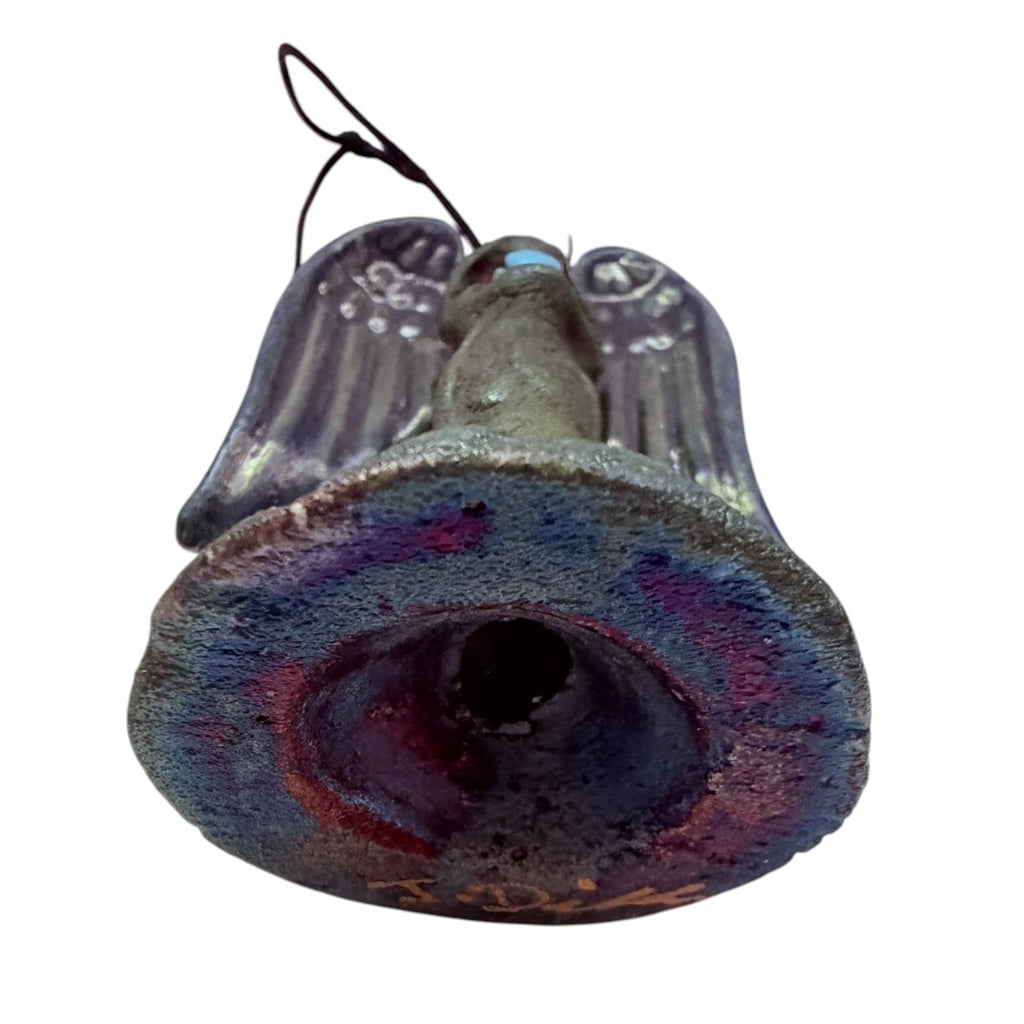 Raku Angel Heart Jeremy Diller Signed Ornament