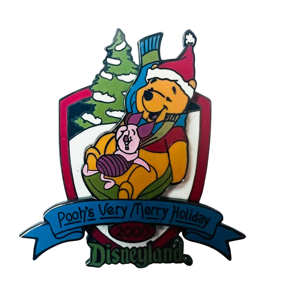 Disneyland Christmas 2000 Pooh's Very Merry Holiday w/ Pooh & Piglet Pin