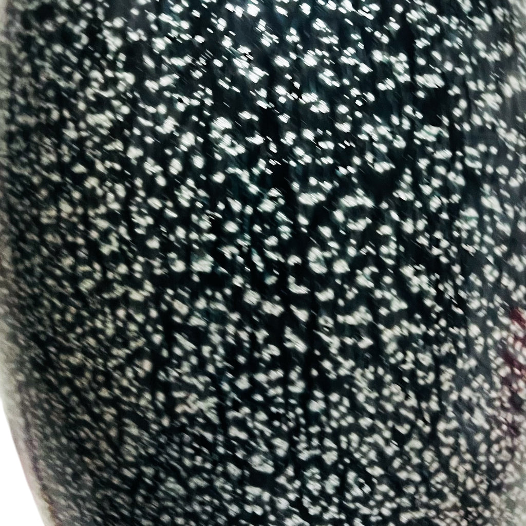 Vintage Seguso Glass Silver Flecks Murano Italy Vase