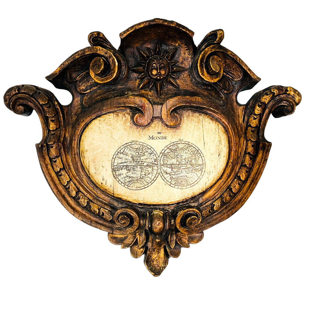 Vintage 1968 VanGuard Studios Du Monde Ornate Globe Wall Hanging