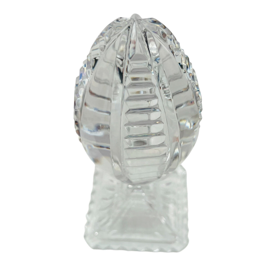 Hand Cut Lead Crystal Pedestal Egg Paperweight