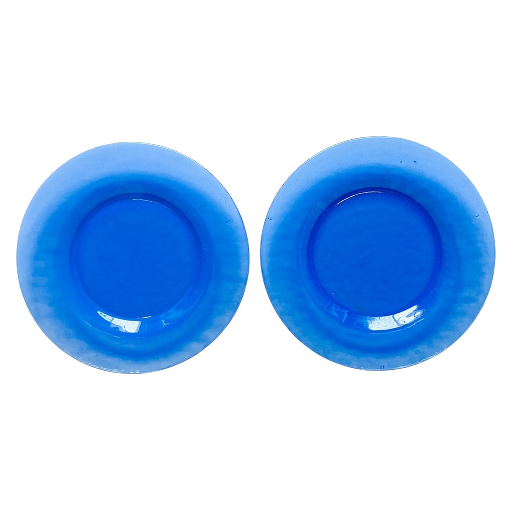 Yalos Casa Murano Glass Periwinkle Opalescent Translucent Plates