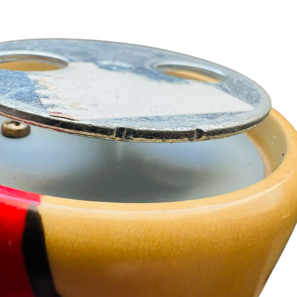 Vintage Usaburo Sakura Japanese Kokeshi Wood Santa Doll Music Box