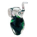 Vintage BLARNEY Clear Green Art Glass Collectibles Ireland Elephant Sculpture
